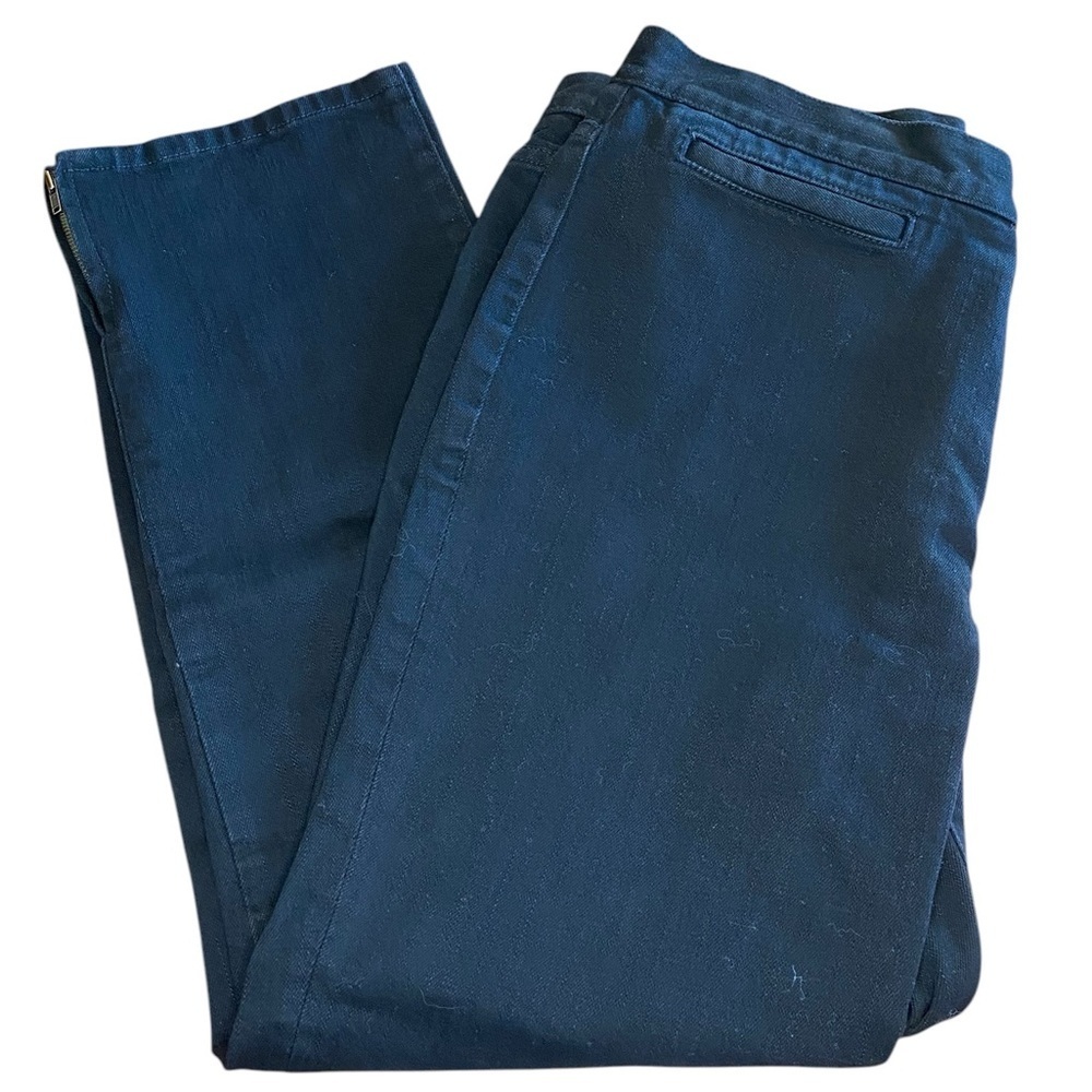 Ralph Lauren Jeans Co. Black Ankle Zip Women’s 12P Straight Fit Preppy Denim Mom - Picture 3 of 11